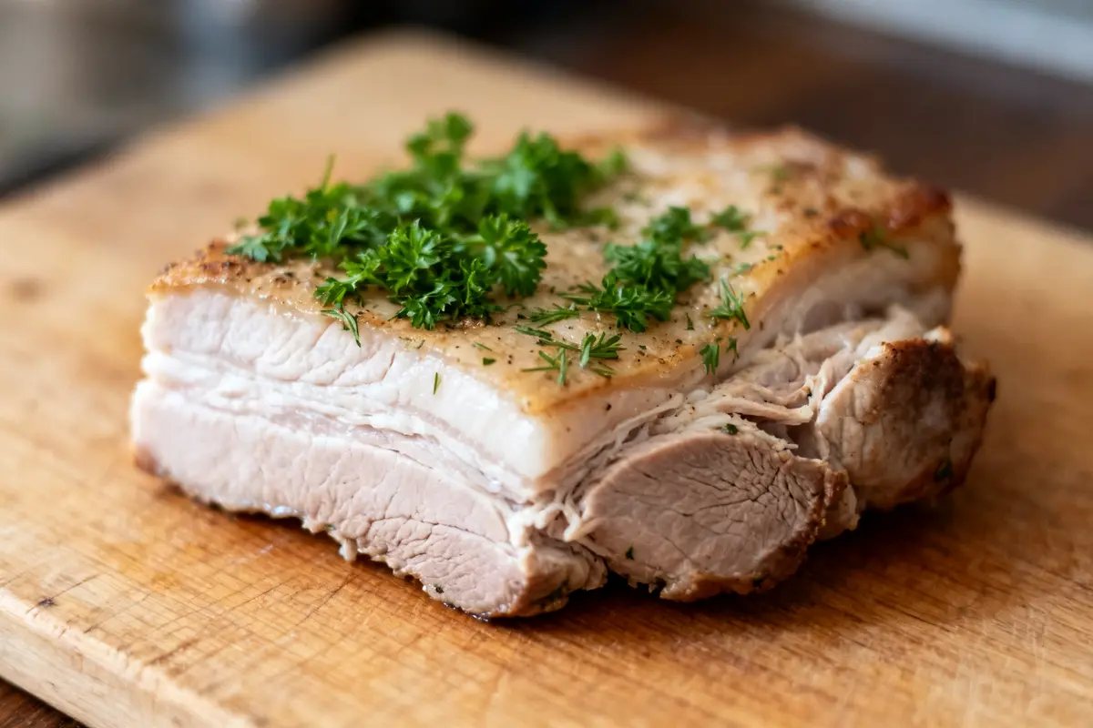 Échine de porc : recette facile au Romarin et moutarde