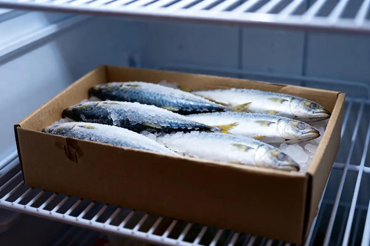 Poissons congelés sur lit de glace dans congélateur peut on congeler des knackis